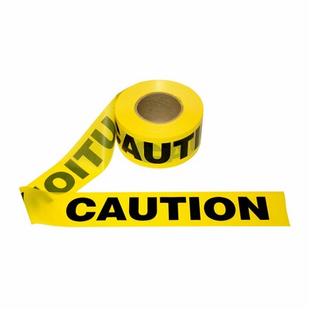 CORDOVA Yellow Barricade Tape, CAUTION - 3.0 Mil Thick, 12PK T30101